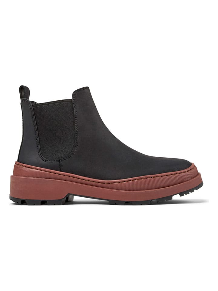 Topánky Camper Schwarz/ Hellbraun 890601 Leder-Chelsea-Boots in Schwarz/ Hellbraun - 2