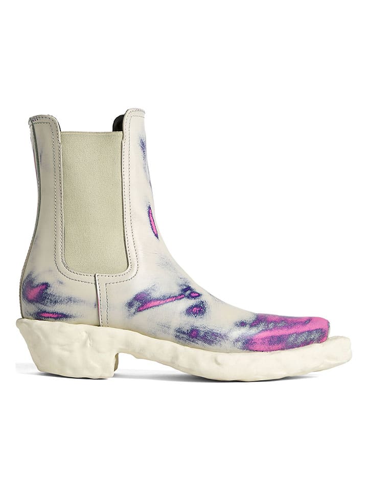 Topánky Camper Creme/ Lila/ Dunkelblau 2154898 Leder-Chelsea-Boots in Creme/ Lila/ Dunkelblau - 2