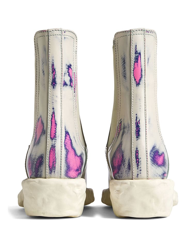 Topánky Camper Creme/ Lila/ Dunkelblau 2154898 Leder-Chelsea-Boots in Creme/ Lila/ Dunkelblau - 4