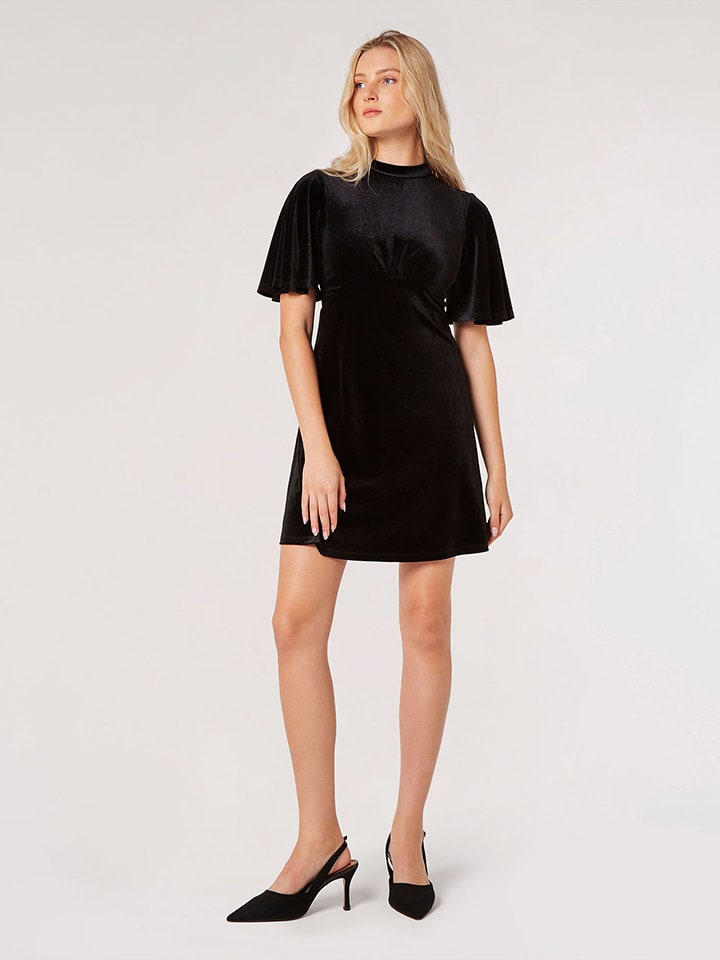 Šaty Apricot Schwarz 9103579 Samtkleid in Schwarz - 1