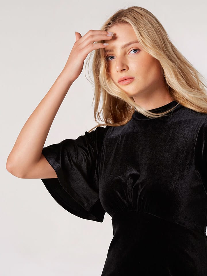 Šaty Apricot Schwarz 9103579 Samtkleid in Schwarz - 2