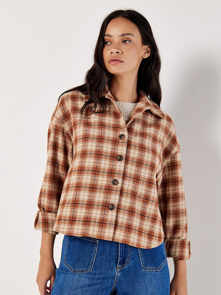 Dámska bunda Apricot Camel 8051593 Hemdjacke in Camel - 4