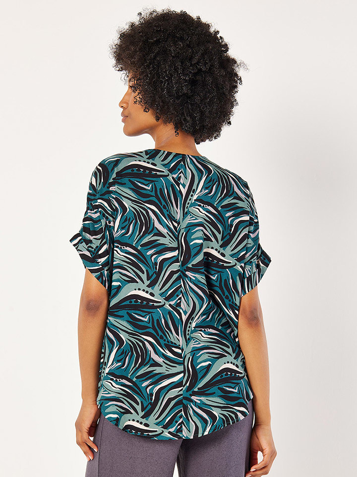 Apricot Petrol/ Schwarz/ Weiß 4826213 Bluse in Petrol/ Schwarz/ Weiß - 3