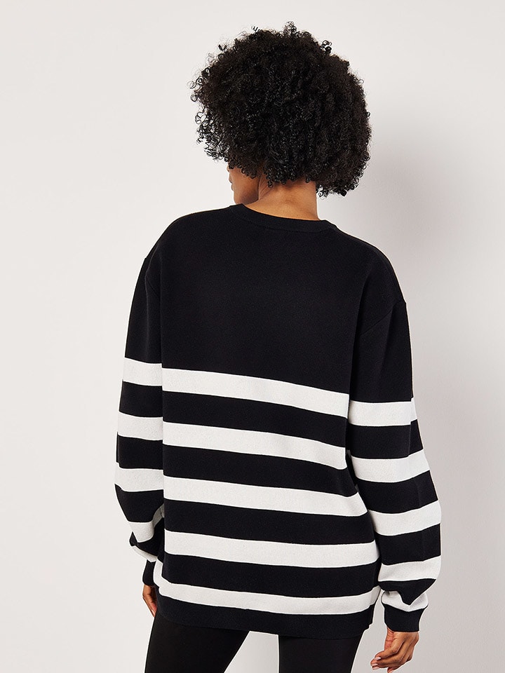 Sveter Apricot Schwarz/ Weiß 6989874 Pullover in Schwarz/ Weiß - 3