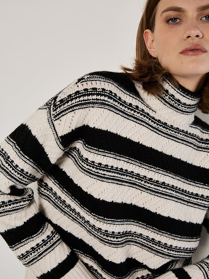Sveter Apricot Weiß/ Schwarz 2619268 Pullover in Weiß/ Schwarz - 2