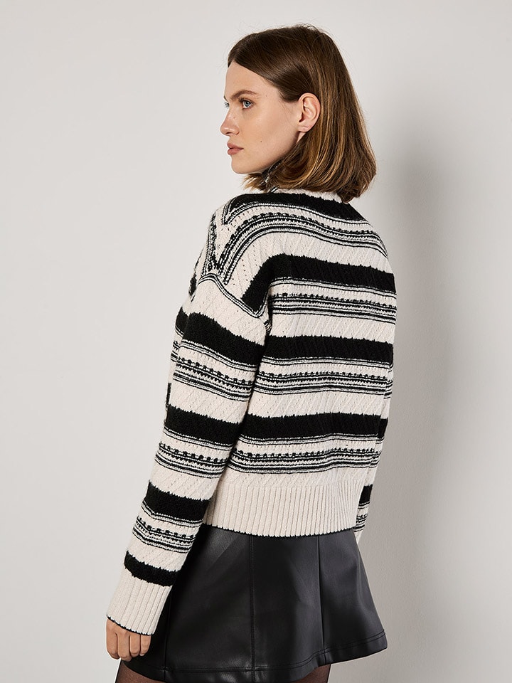 Sveter Apricot Weiß/ Schwarz 2619268 Pullover in Weiß/ Schwarz - 3
