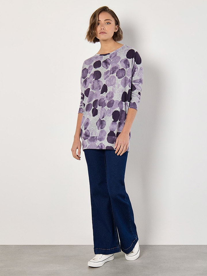 Apricot Grau/ Lila 9569997 Longsleeve in Grau/ Lila - 1