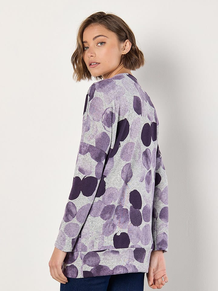 Apricot Grau/ Lila 9569997 Longsleeve in Grau/ Lila - 3