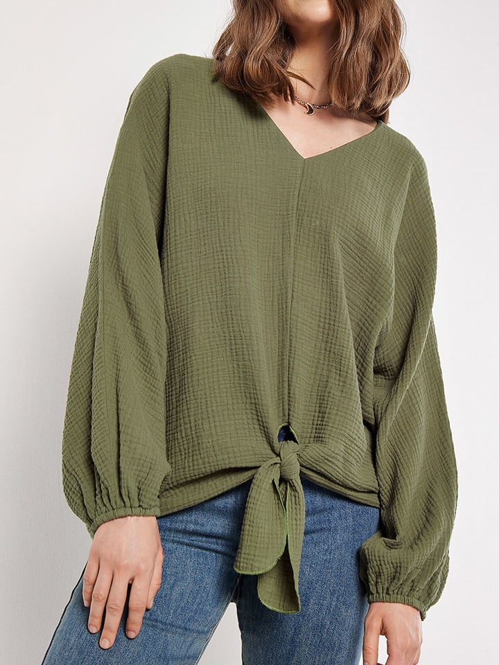 Apricot Khaki 1713742 Bluse in Khaki - 2