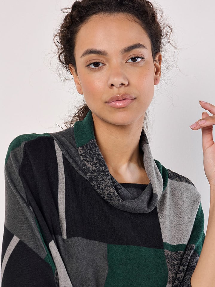 Sveter Apricot Anthrazit/ Petrol 525891 Rollkragenpullover in Anthrazit/ Petrol - 2