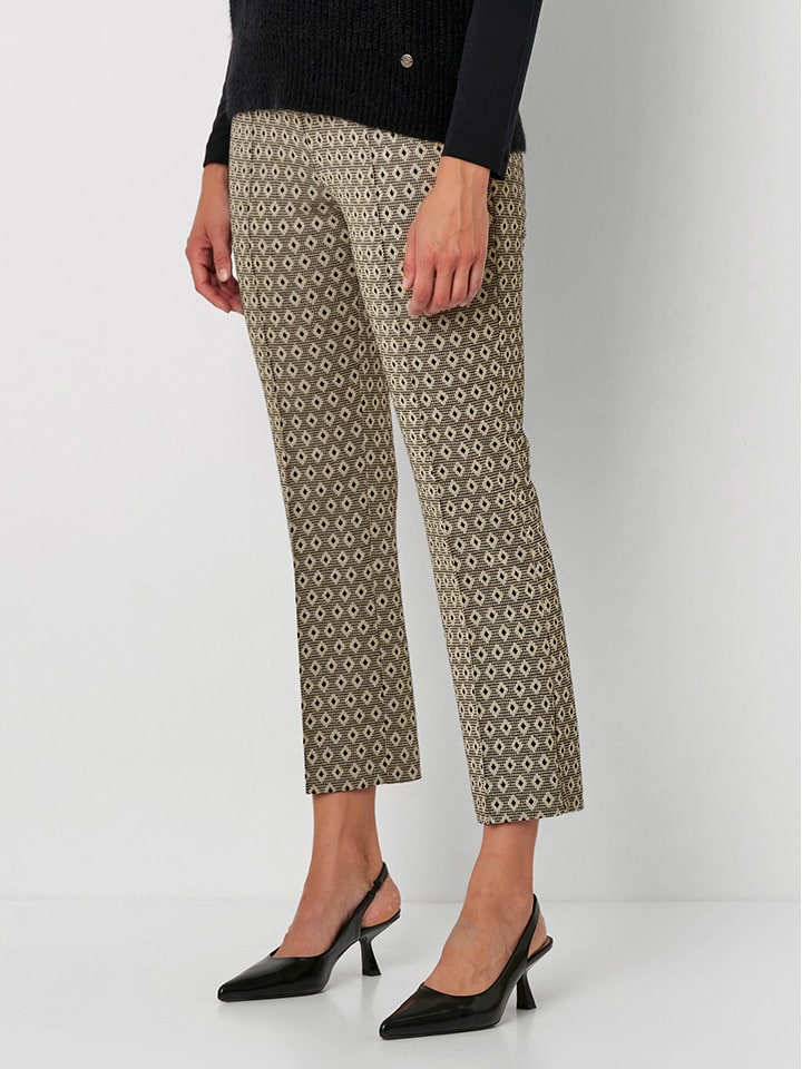 Nohavice Toni Beige/ Schwarz 6270486 Hose "Jenny" in Beige/ Schwarz - 2
