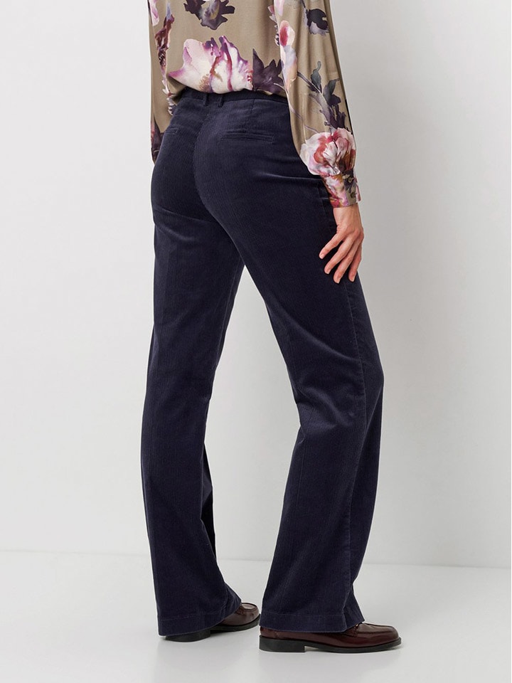Nohavice Toni Dunkelblau 6977564 Cordhose "Jolie" in Dunkelblau - 2