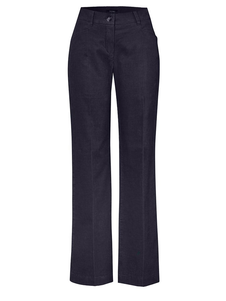 Nohavice Toni Dunkelblau 6977564 Cordhose "Jolie" in Dunkelblau - 4