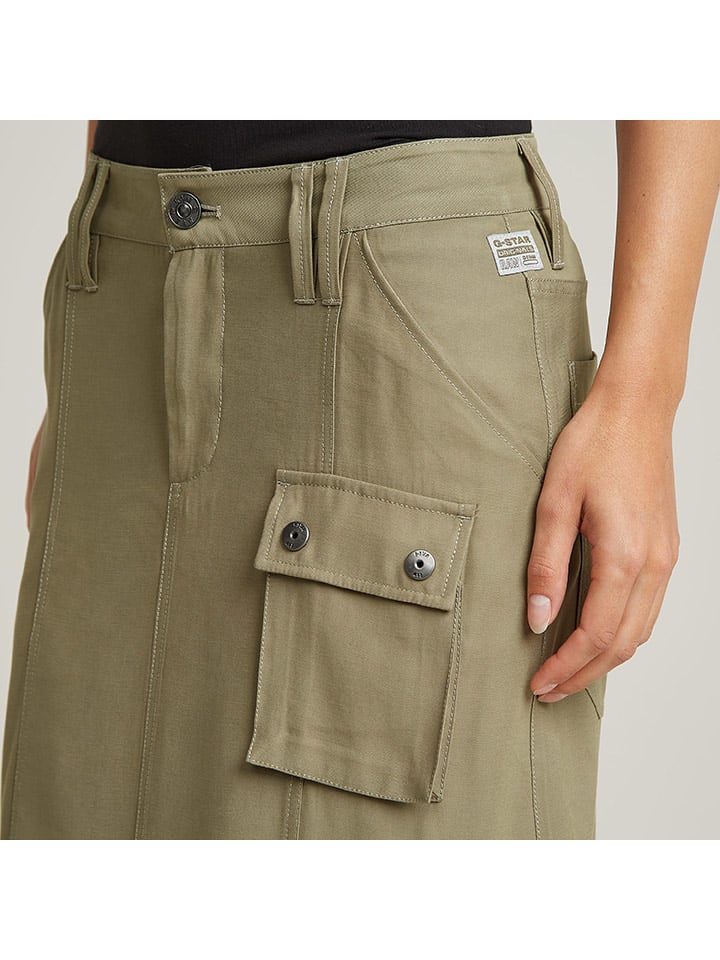 Sukňa G-Star Khaki 9694258 Rock "Fluid" in Khaki - 4