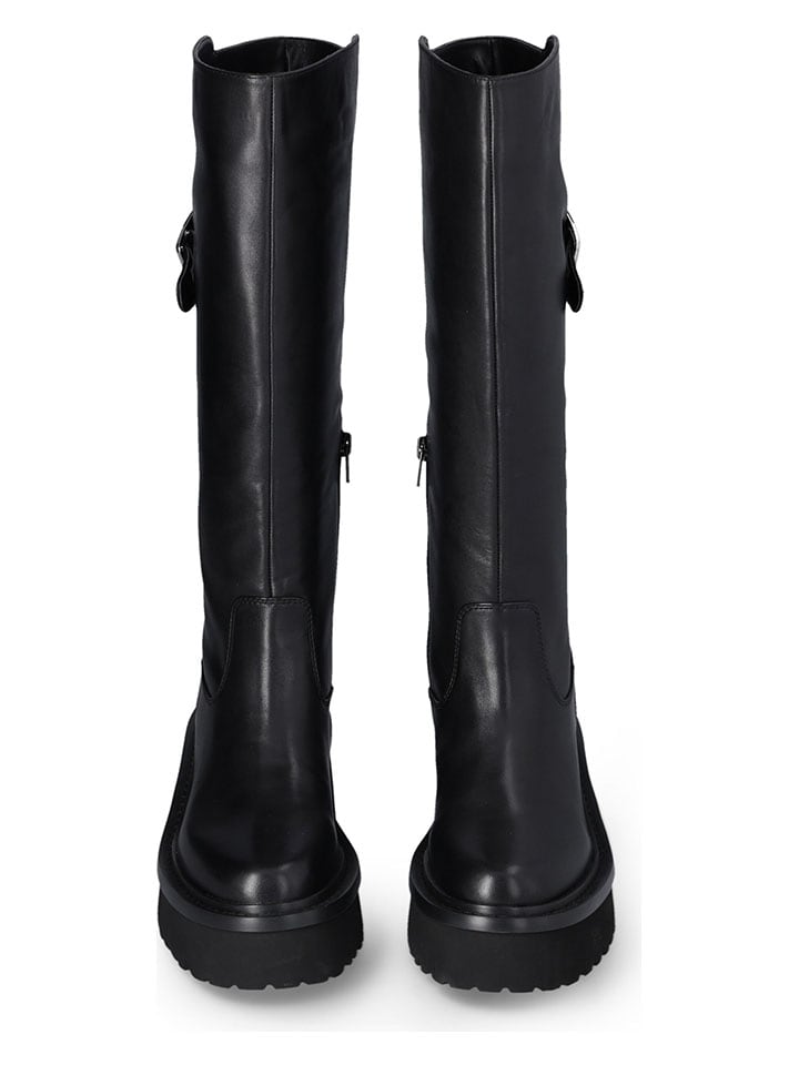 Topánky Liu Jo Schwarz 110352 Leder-Stiefel in Schwarz - 4