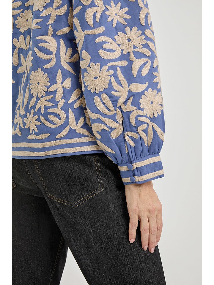 Dámska bunda Josephine & Co Hellblau/ Beige 287102 Übergangsjacke "Daaf" in Hellblau/ Beige - 6