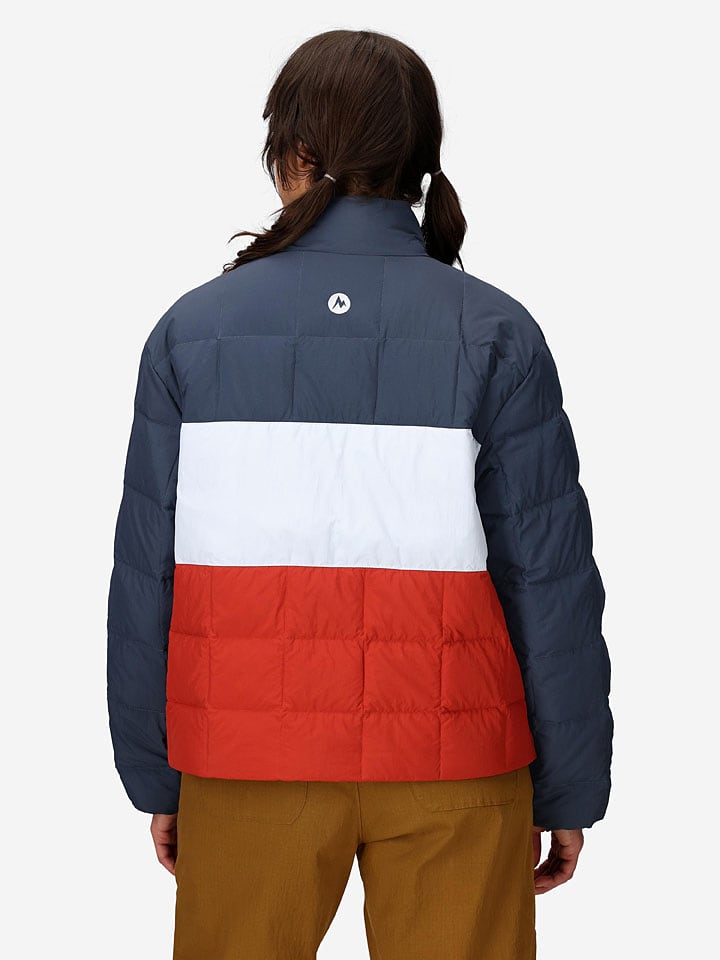 Dámska bunda Marmot Dunkelblau/ Weiß/ Rot 2825888 Steppjacke "Ares" in Dunkelblau/ Weiß/ Rot - 2
