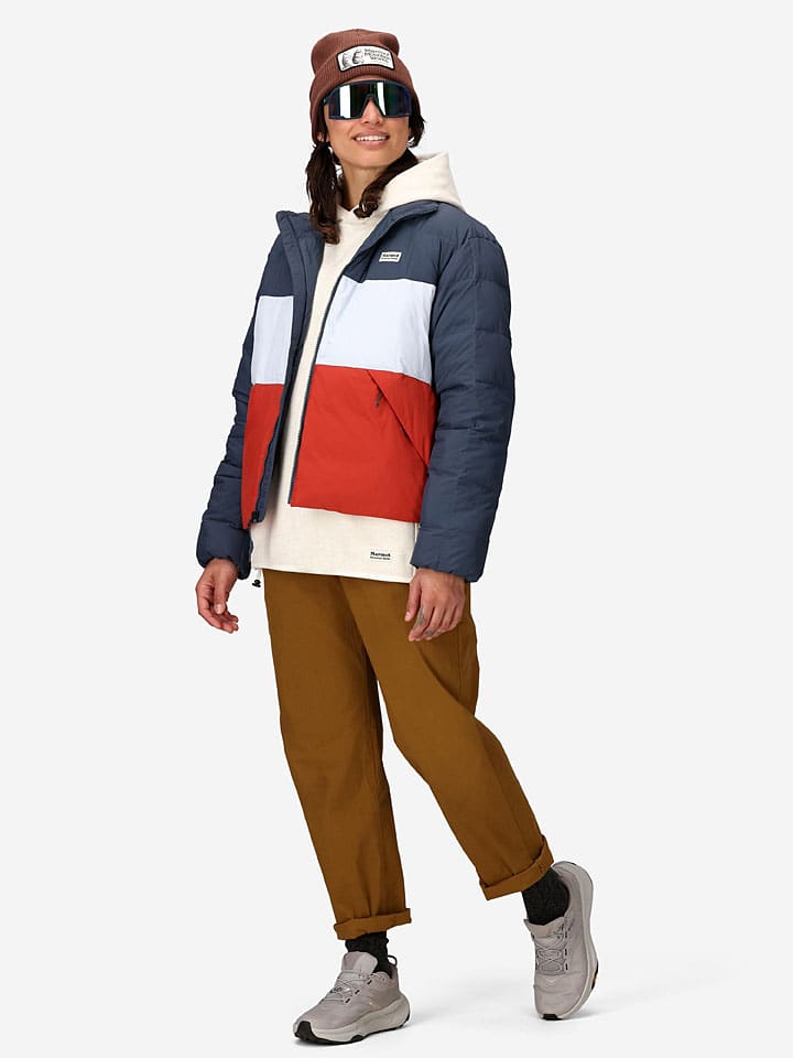 Dámska bunda Marmot Dunkelblau/ Weiß/ Rot 2825888 Steppjacke "Ares" in Dunkelblau/ Weiß/ Rot - 5