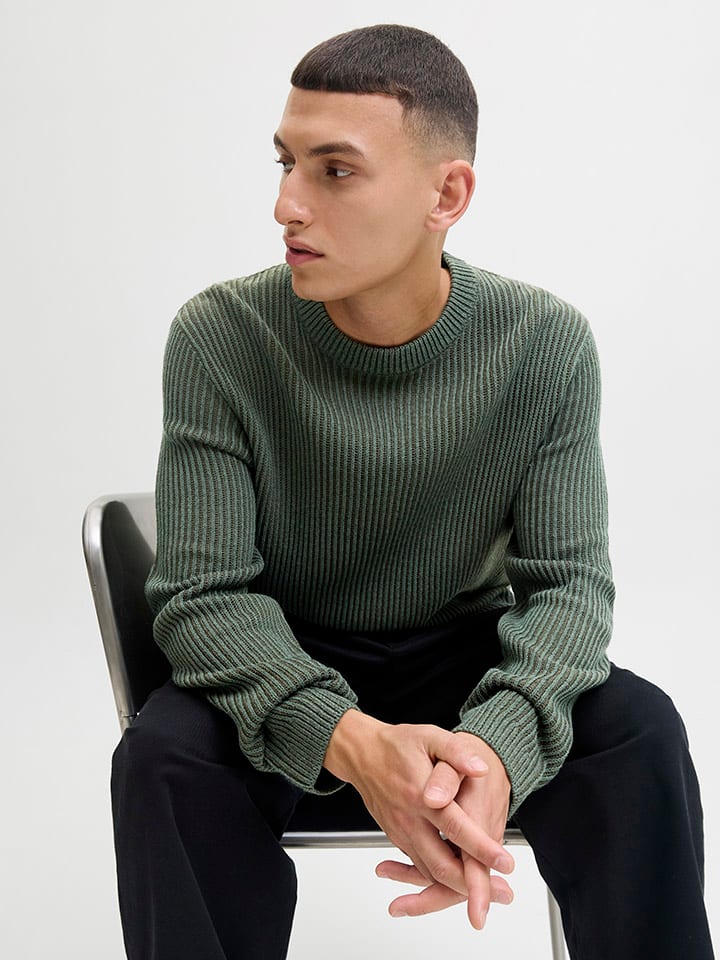 Sveter Jack & Jones Khaki 9587210 Pullover in Khaki - 4