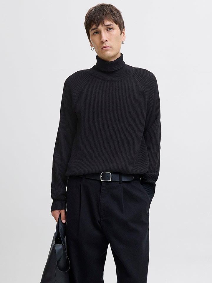 Sveter Jack & Jones Schwarz 875211 Rollkragenpullover in Schwarz - 1