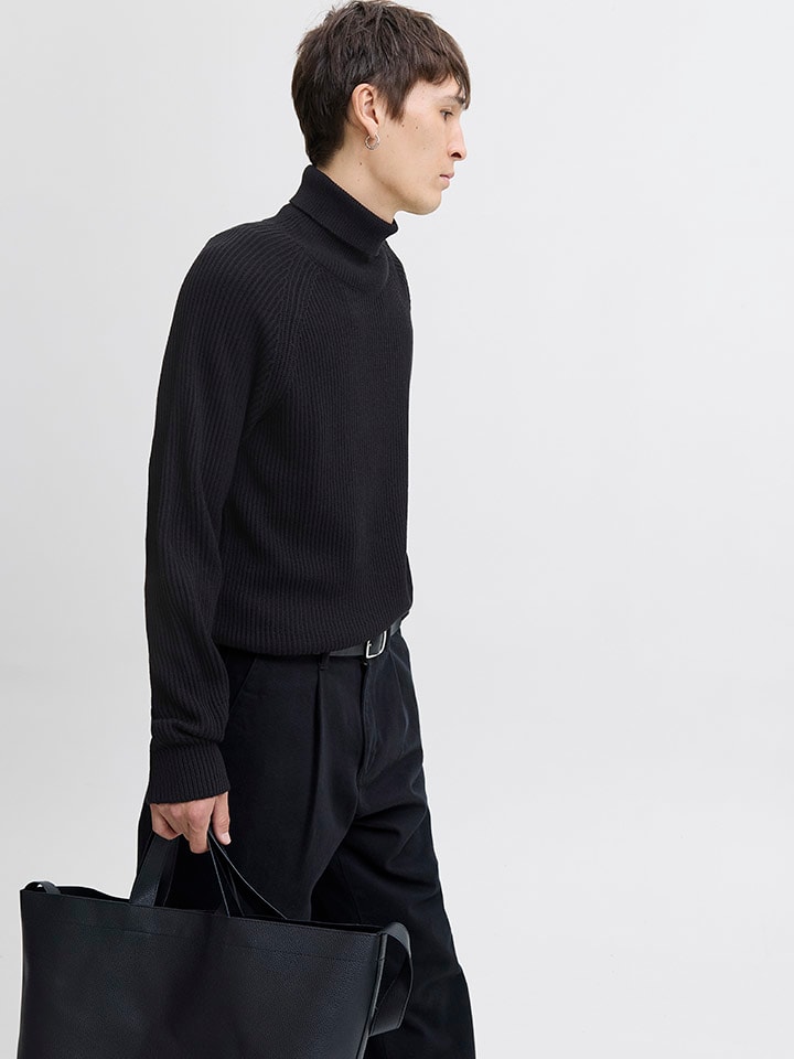 Sveter Jack & Jones Schwarz 875211 Rollkragenpullover in Schwarz - 2