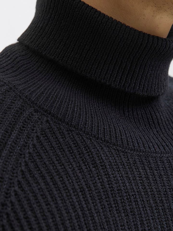 Sveter Jack & Jones Schwarz 875211 Rollkragenpullover in Schwarz - 5