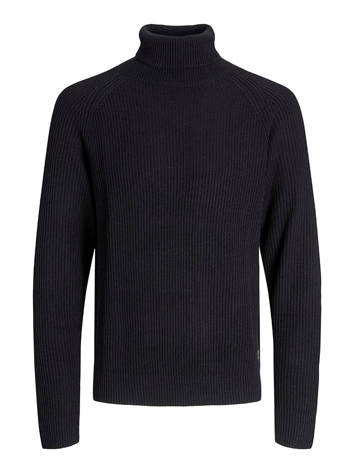 Sveter Jack & Jones Schwarz 875211 Rollkragenpullover in Schwarz - 7