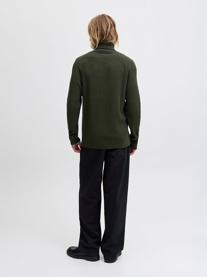 Sveter Jack & Jones Khaki 969980 Rollkragenpullover in Khaki - 2