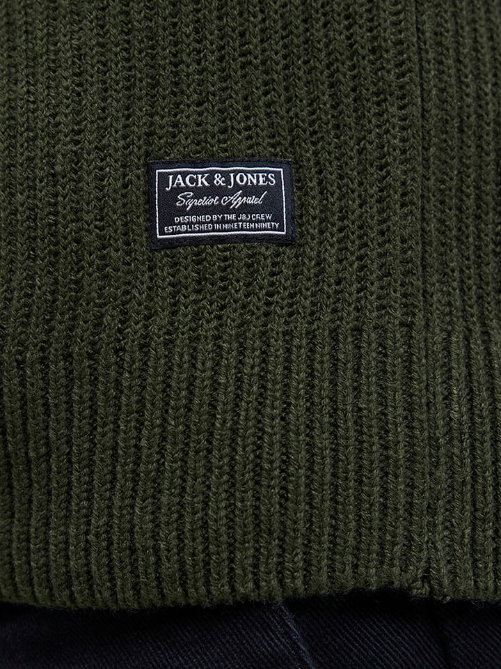 Sveter Jack & Jones Khaki 969980 Rollkragenpullover in Khaki - 5