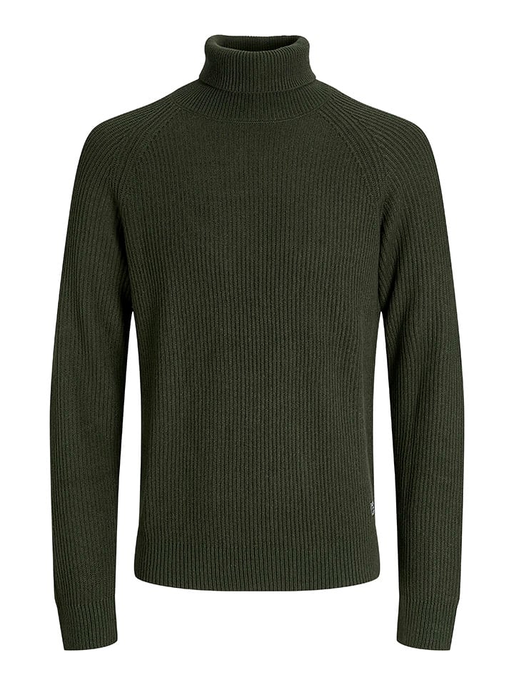 Sveter Jack & Jones Khaki 969980 Rollkragenpullover in Khaki - 7