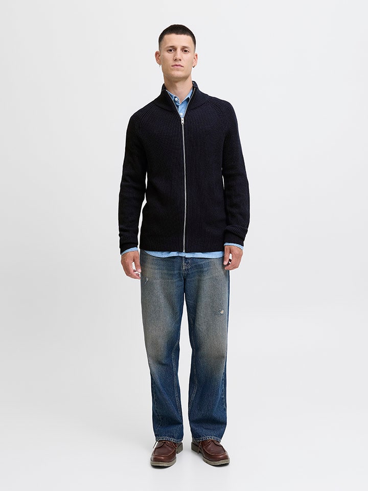 Sveter Jack & Jones Schwarz 258008 Cardigan in Dunkelblau - 2