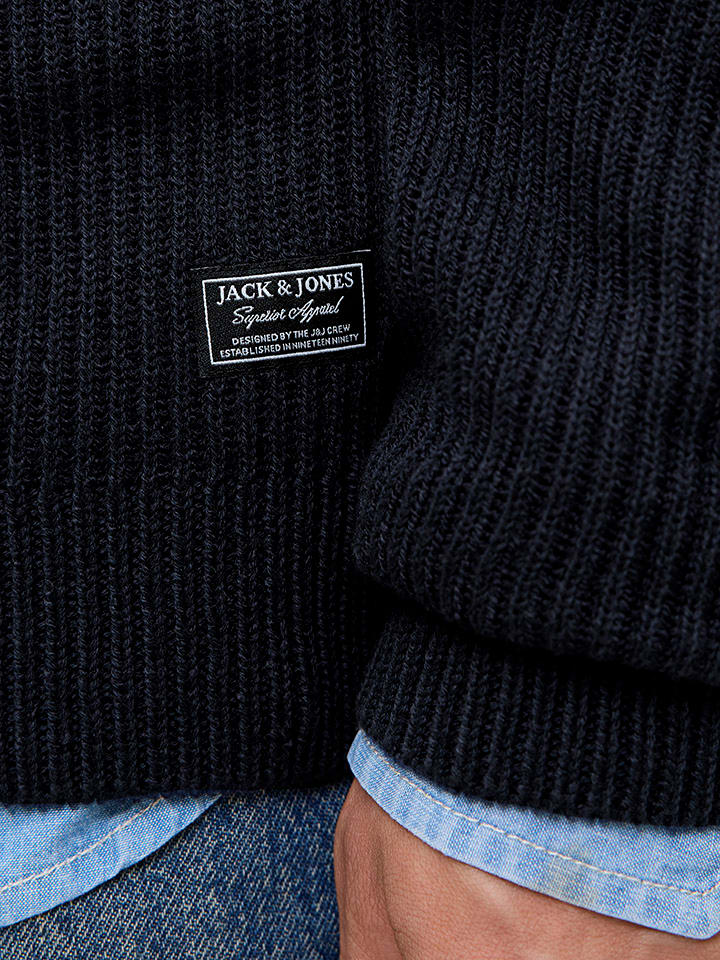 Sveter Jack & Jones Schwarz 258008 Cardigan in Dunkelblau - 6