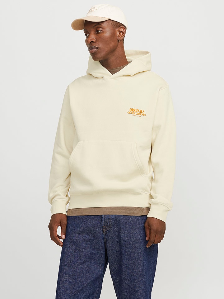 Mikina Jack & Jones Creme 1878050 Hoodie in Creme - 3
