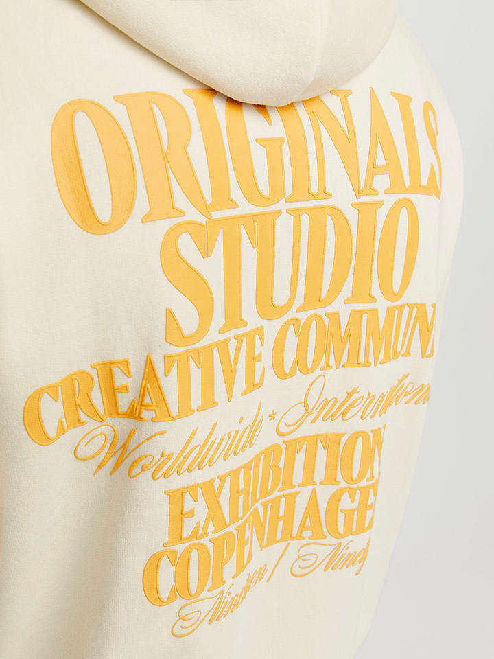 Mikina Jack & Jones Creme 1878050 Hoodie in Creme - 6