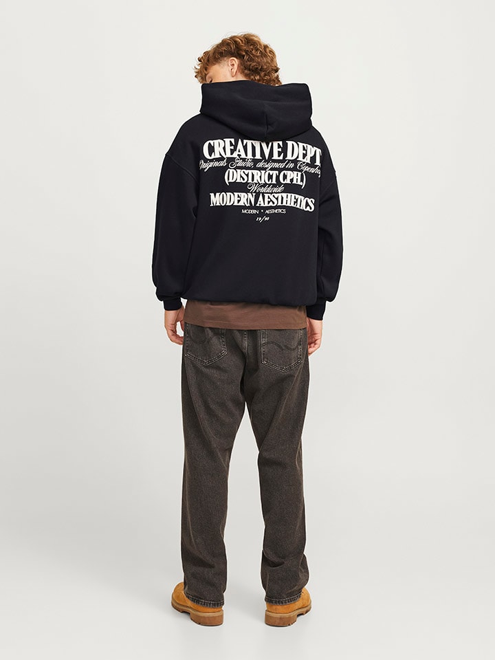 Mikina Jack & Jones Schwarz 8368787 Hoodie in Schwarz - 2