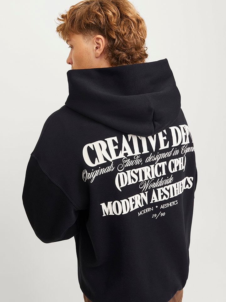 Mikina Jack & Jones Schwarz 8368787 Hoodie in Schwarz - 4