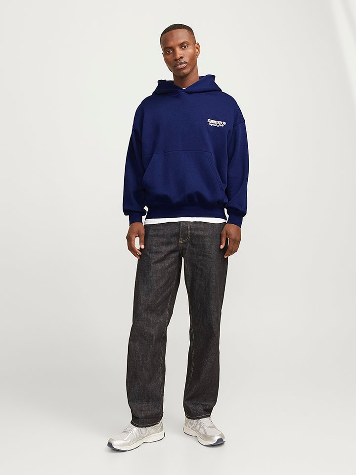 Mikina Jack & Jones Dunkelblau 331352 Hoodie in Dunkelblau - 1