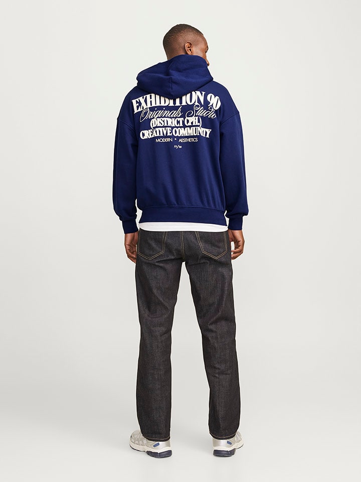 Mikina Jack & Jones Dunkelblau 331352 Hoodie in Dunkelblau - 2
