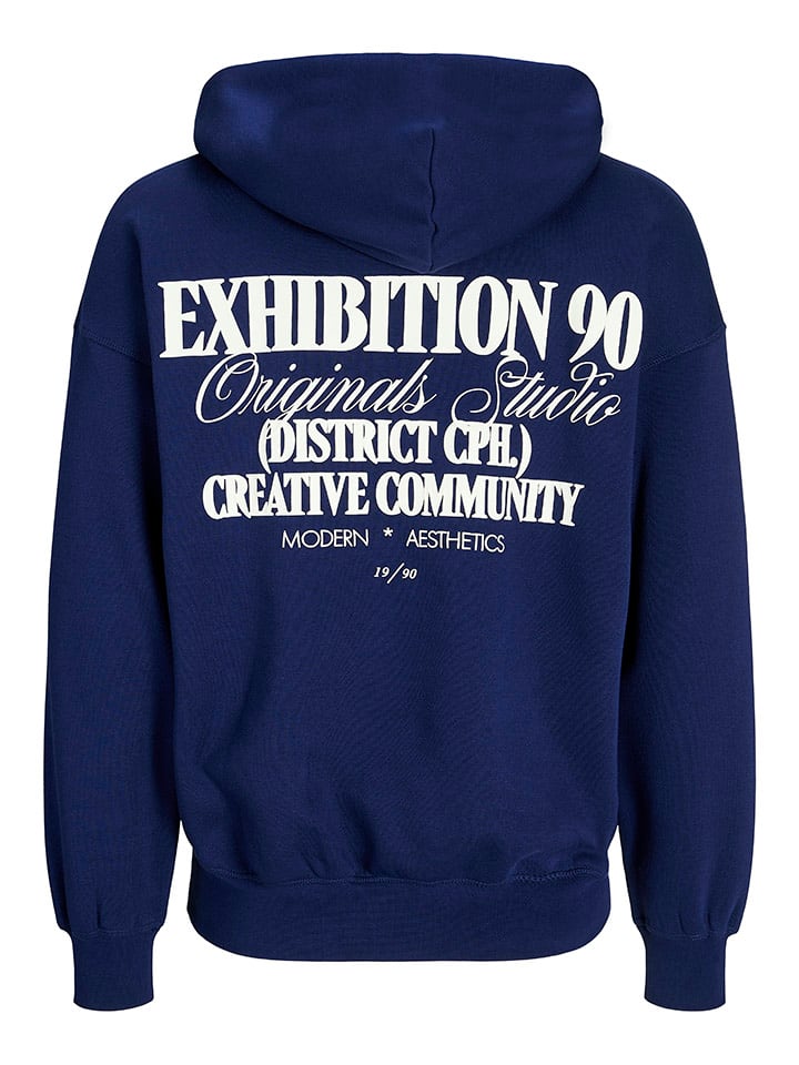Mikina Jack & Jones Dunkelblau 331352 Hoodie in Dunkelblau - 5