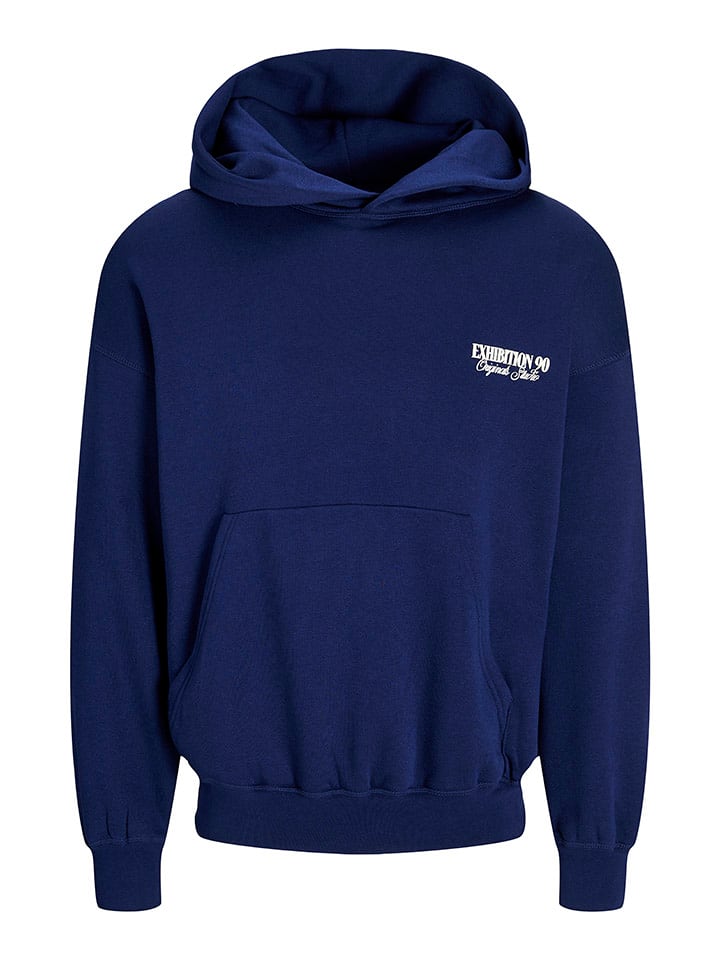Mikina Jack & Jones Dunkelblau 331352 Hoodie in Dunkelblau - 8