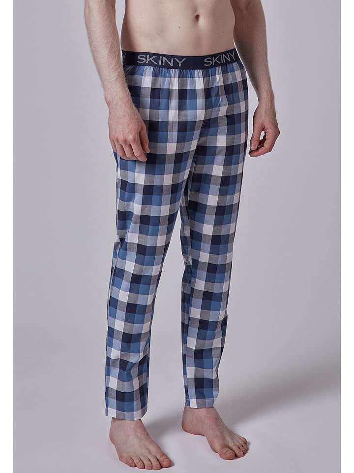 Skiny Blau/ Weiß 3321885 Pyjama-Hose in Blau/ Weiß - 1