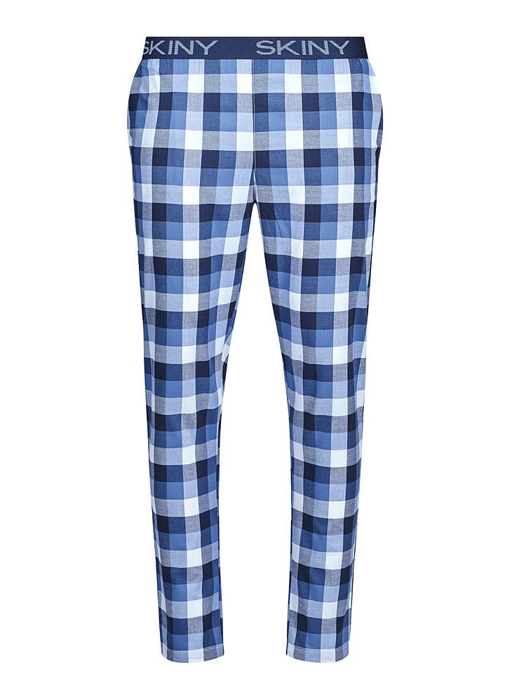 Skiny Blau/ Weiß 3321885 Pyjama-Hose in Blau/ Weiß - 3