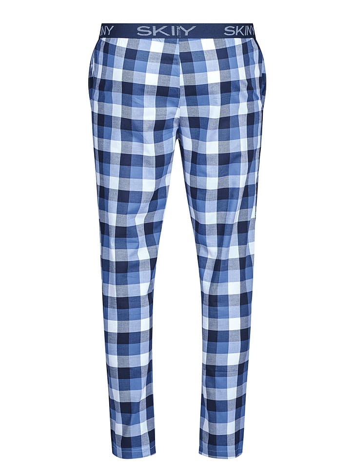 Skiny Blau/ Weiß 3321885 Pyjama-Hose in Blau/ Weiß - 4
