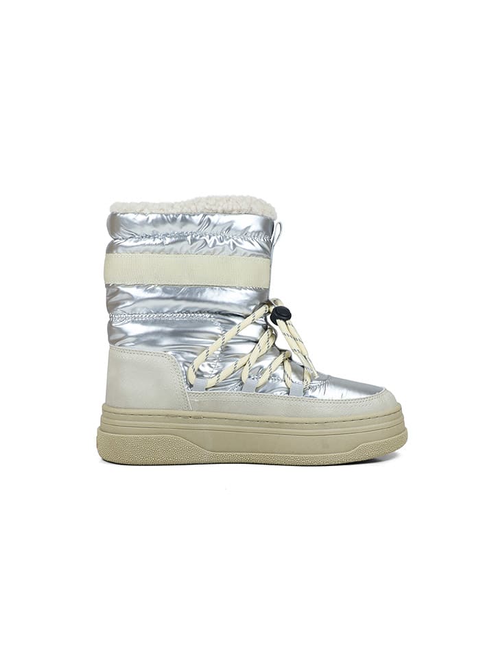 Boty GAP Silver/ Creme 6916667 Boots "Paradise High Nyl" in Silver/ Creme - 3