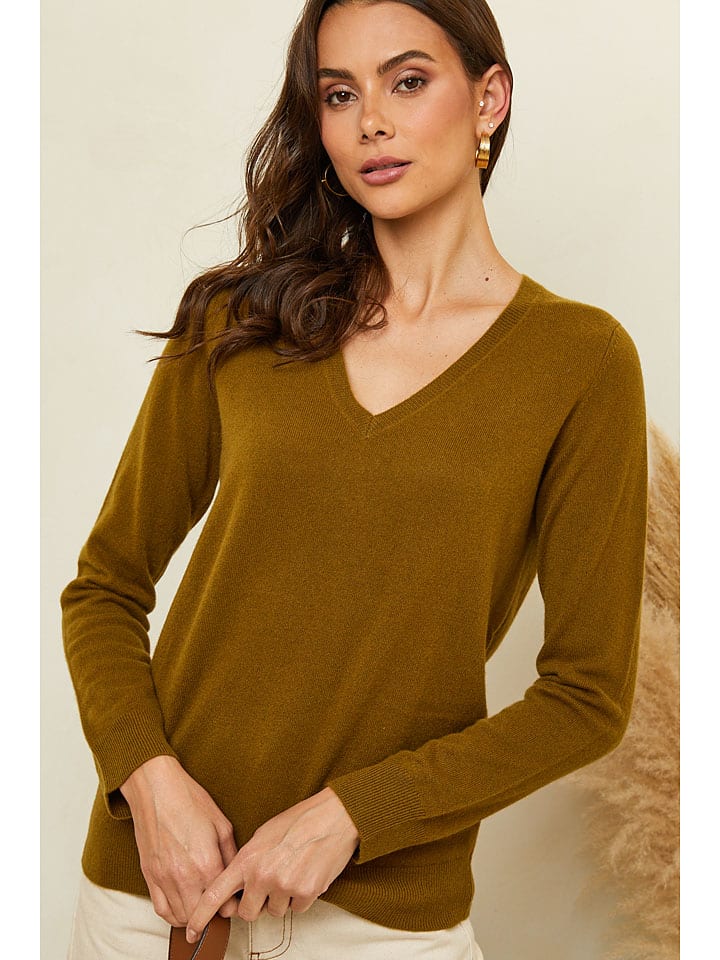 Soft Cashmere Oliv 3834076 Pullover in Oliv - 4