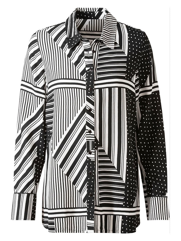 WITT WEIDEN Schwarz/ Weiß 2079971 Bluse in Schwarz/ Weiß - 3