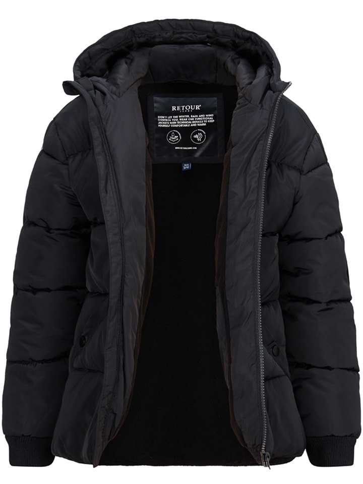 Retour Schwarz 4696082 Steppjacke "Alrik" in Schwarz - 3