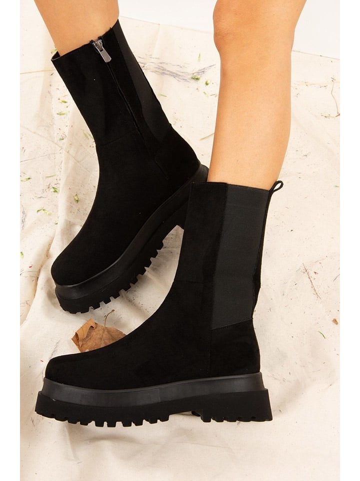 Kozačky trendyol Schwarz 831462 Stiefeletten in Schwarz - 2