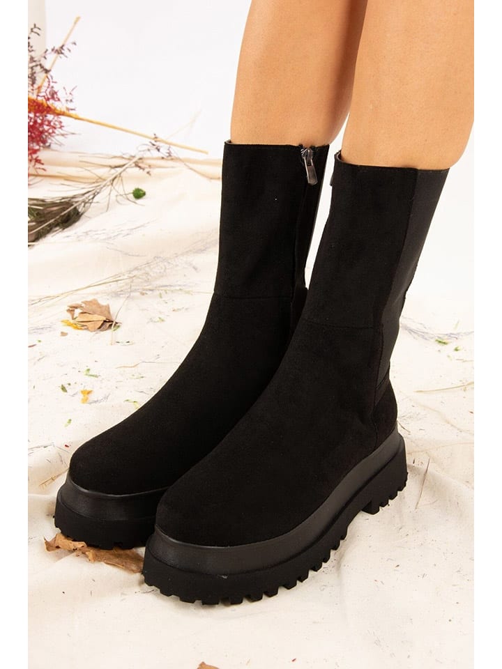 Kozačky trendyol Schwarz 831462 Stiefeletten in Schwarz - 3