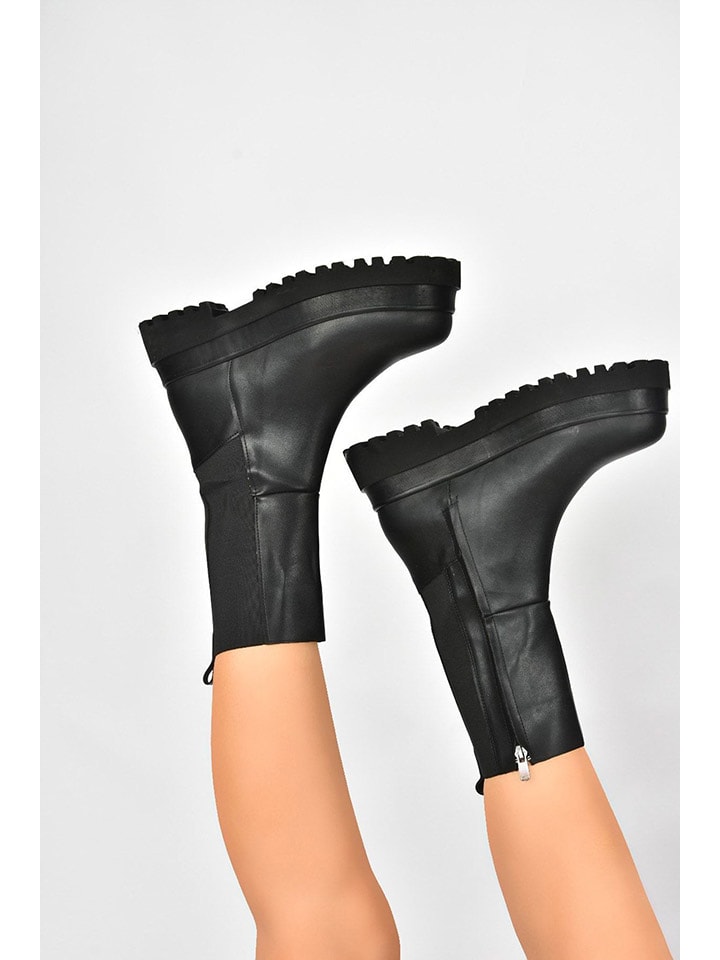 Kozačky trendyol Schwarz 7770570 Stiefeletten in Schwarz - 3